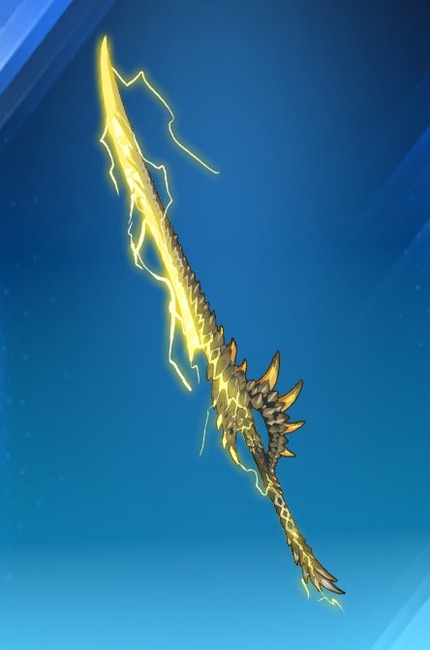 Lustrous Dragon Sword weapon for Sung Jin Woo in Solo Leveling: ARISE