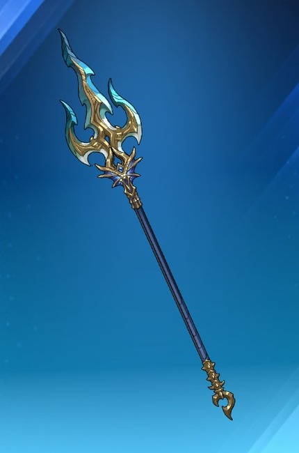 Naga Guardian Dragon's Trident weapon for Sung Jin Woo in Solo Leveling: ARISE
